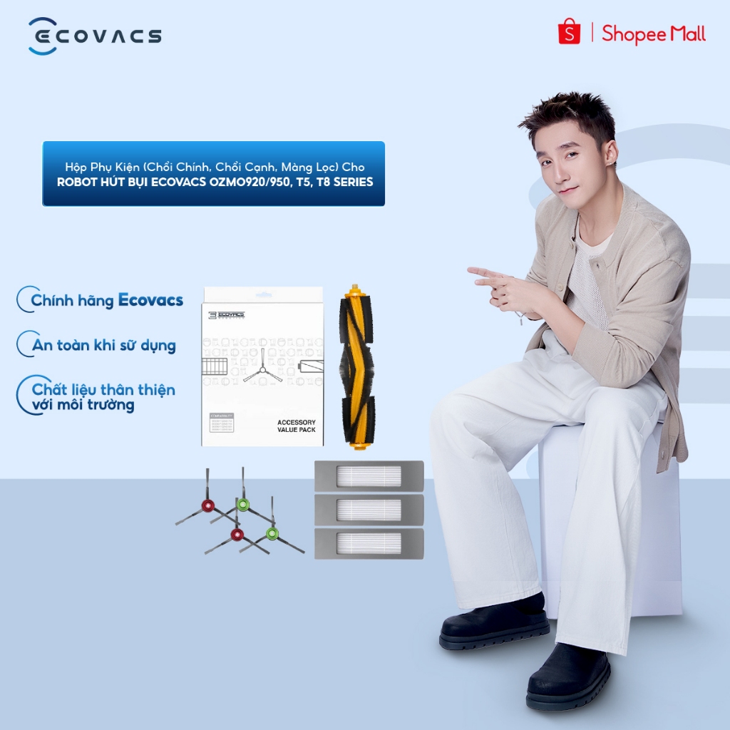 Bộ phụ kiện cho robot hút bụi Ecovacs