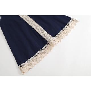 Váy Cho Bé Gái, Váy Sát Nách Phong Cách Tiểu Thư Phối Ren Chất Liệu Cotton Mềm Mịn Thoáng Mát