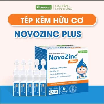 Kẽm tép Novocare Novozinc Plus bổ sung Kẽm hữu cơ & Lysin cho bé biếng ăn, hỗ trợ tăng đề kháng, thơm ngon