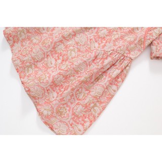 Váy Cho Bé Gái, Váy Thiết Kế Cổ Tàu Cho Bé Gái Thiết Kế Tay Bồng Dáng Chữ A Chất Liệu 100% Cotton
