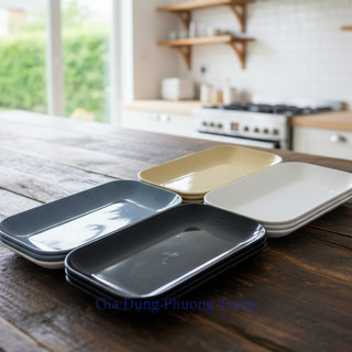 COMBO 10 Khay đựng khăn ướt, khay chữ nhật đựng khăn giấy, khay chữ nhật melamine - Phương Trang