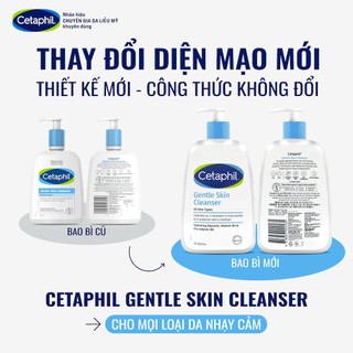 Sữa Rửa Mặt Cetaphil Gentle Skin Cleanser 473ml Dịu Nhẹ Cho Da Nhạy Cảm, Không Gây Cay Mắt