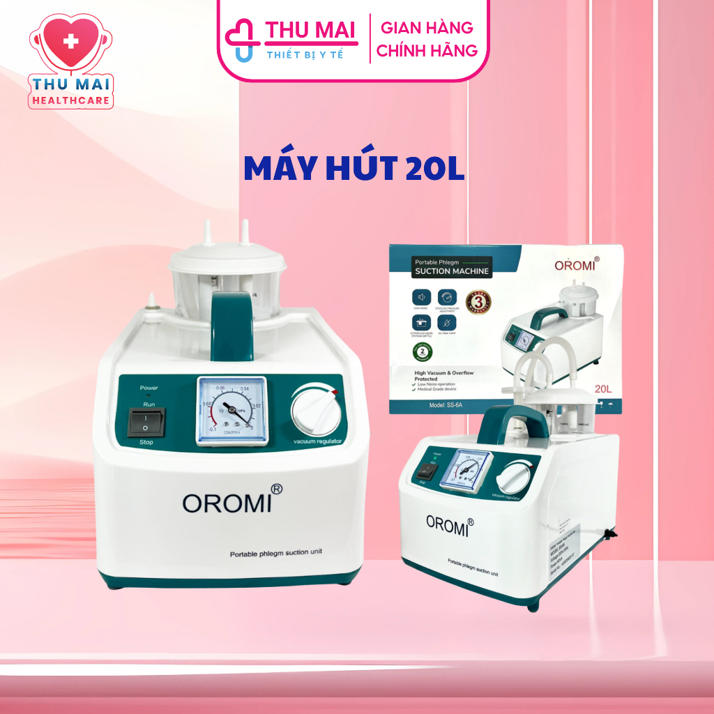 Máy xông hút 2 trong 1 OROMI SS-6A, Tích hợp 2 chức năng xông khí dung + hút dịch mũi họng - Bảo hành sản phẩm 3 năm