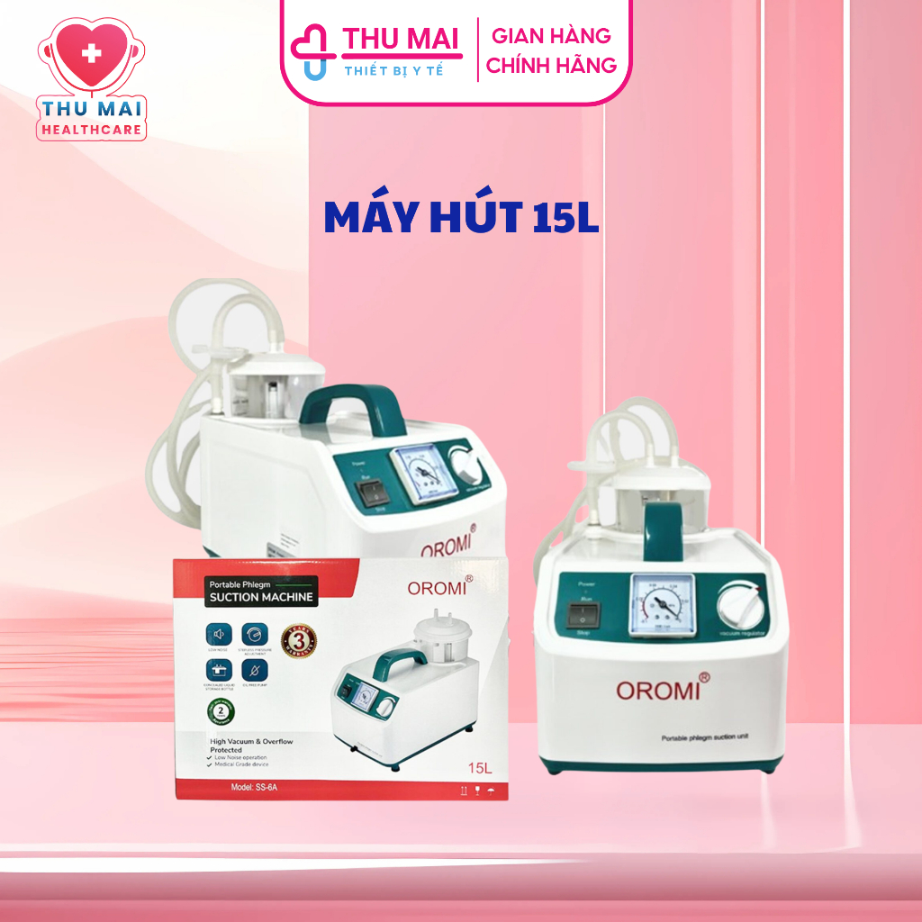 Máy xông hút 2 trong 1 OROMI SS-6A, Tích hợp 2 chức năng xông khí dung + hút dịch mũi họng - Bảo hành sản phẩm 3 năm