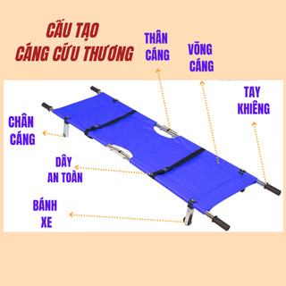 Cáng cứu thương Có bánh xe và Đai - Cáng hỗ trợ bệnh nhân | Dùng trong tình huống đặc biệt