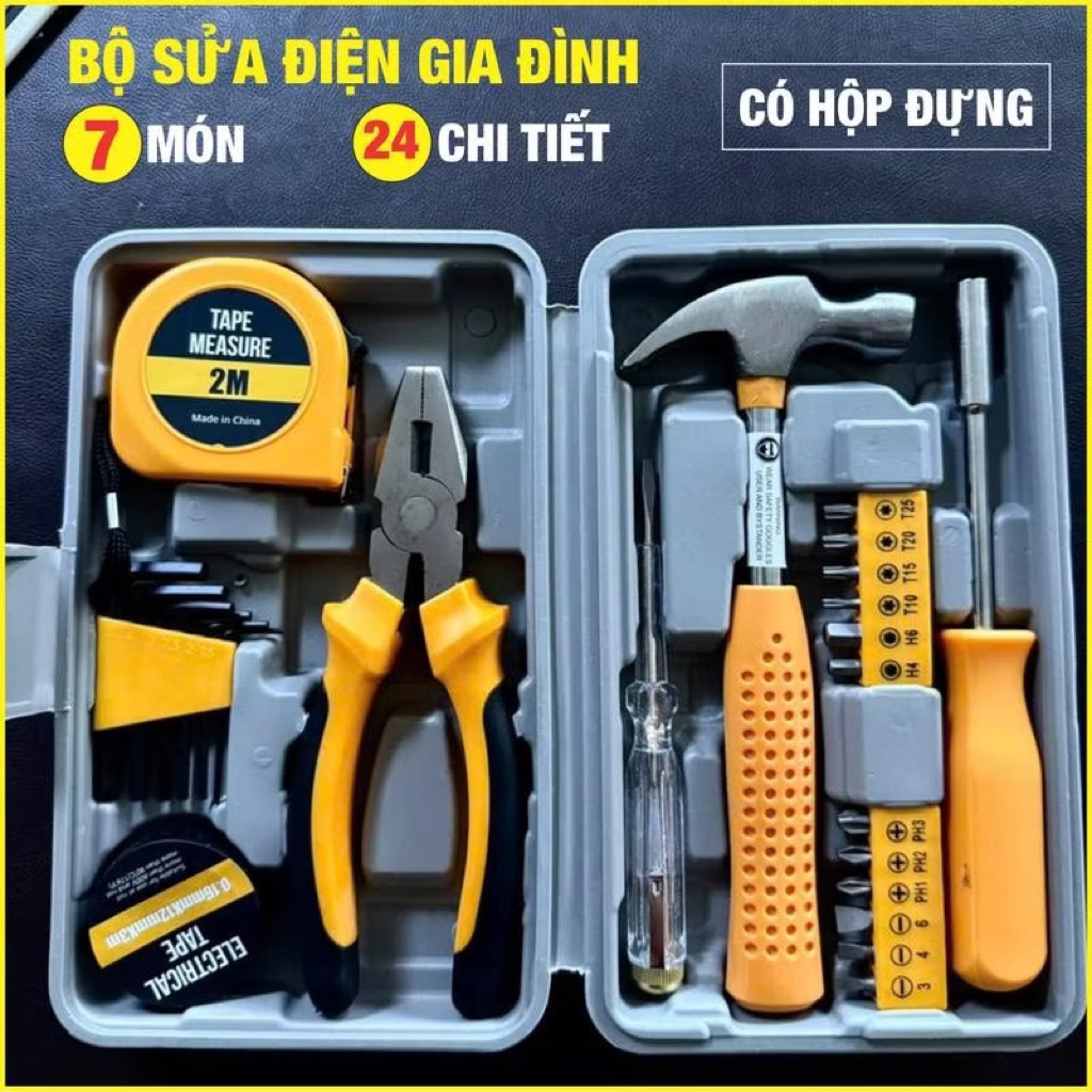 BỘ DỤNG CỤ TUA VÍT KÌM BÚA SỮA CHỮA GIA ĐÌNH