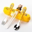 BỘ DỤNG CỤ THÌA DĨA ĐŨA CHO BÉ TẬP ĂN AN TOÀN - Bộ Thìa Dĩa Đũa Có Hộp Đựng Cute,Set Thìa Dĩa Đũa Ăn Dặm Hình Chú Ong