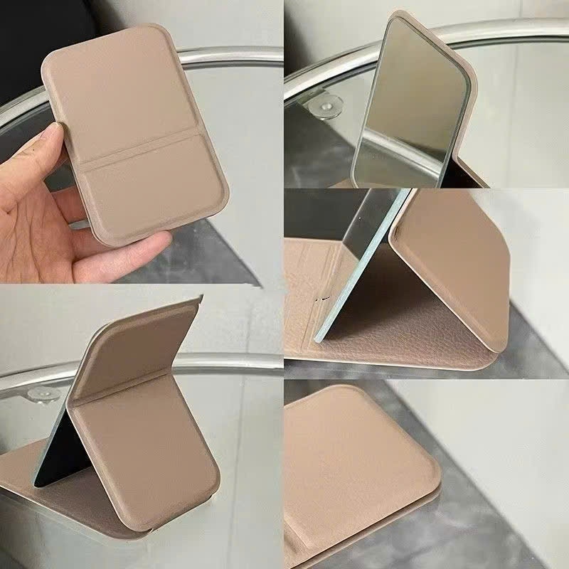 Gương mini bọc da có thể bỏ túi xách tiện lợi