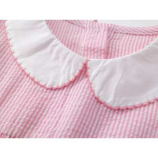 Váy Cho Bé Gái, Váy Cho Bé Thiết Kế Cổ Bẻ Tay Bồng Họa Tiết Thỏ Đáng Yêu Chất Cotton
