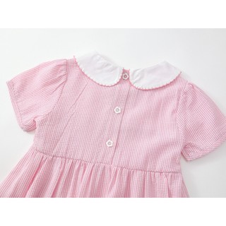 Váy Cho Bé Gái, Váy Cho Bé Thiết Kế Cổ Bẻ Tay Bồng Họa Tiết Thỏ Đáng Yêu Chất Cotton