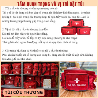 Túi cứu thương chuyên dụng - Sơ cứu 3 loại: A,B,C nguyên bộ-Đầy đủ thiết bị bên trong PCCC