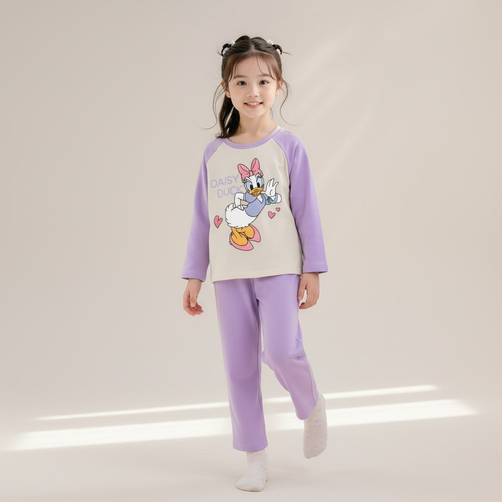 Set hoạt hình cho bé gái size đại BEESHOP bộ đồ thu đông cho bé gái từ 6 - 14 tuổi D25051