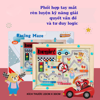 Đồ chơi giáo dục-đồ chơi gỗ - Đồ chơi khủng long lửa, giúp bé thông minh (thước to 23cm x 30cm)