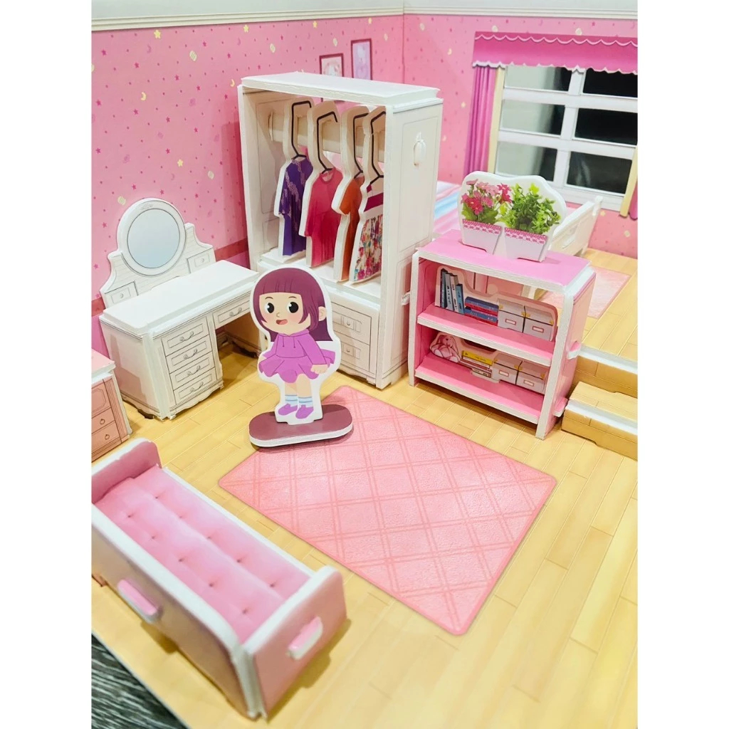 Set 4 Bộ Đồ Chơi Lắp Ráp Ngôi Nhà 3D Xinh Xắn Cho Bé Thiết Kế Sống Động Phát Triển Sáng Tạo