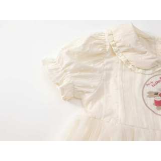 Váy Cho Bé Gái, Váy Tiểu Thư Cho Bé Gái Thiết Kế Bồng Bềnh Tay Bo Chun Chất Liệu Cotton