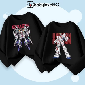 Combo 2 áo siêu nhân dài tay bé trai BabyloveGO 2026 áo thu đông cổ tròn in hình Transformer