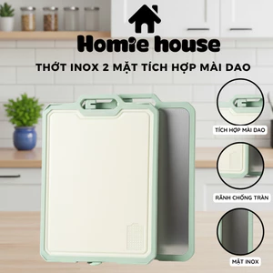 Thớt Inox 304 Tích Hợp Mài Dao Kháng Khuẩn – Chống Trượt, An Toàn Cho Nhà Bếp - Homie House