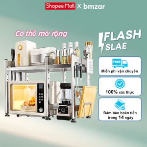Kệ Lò Vi Sóng inox 304 Có thể mở rộng kệ nhà bếp đa năng Kệ để lò vi sóng 2 tầng
