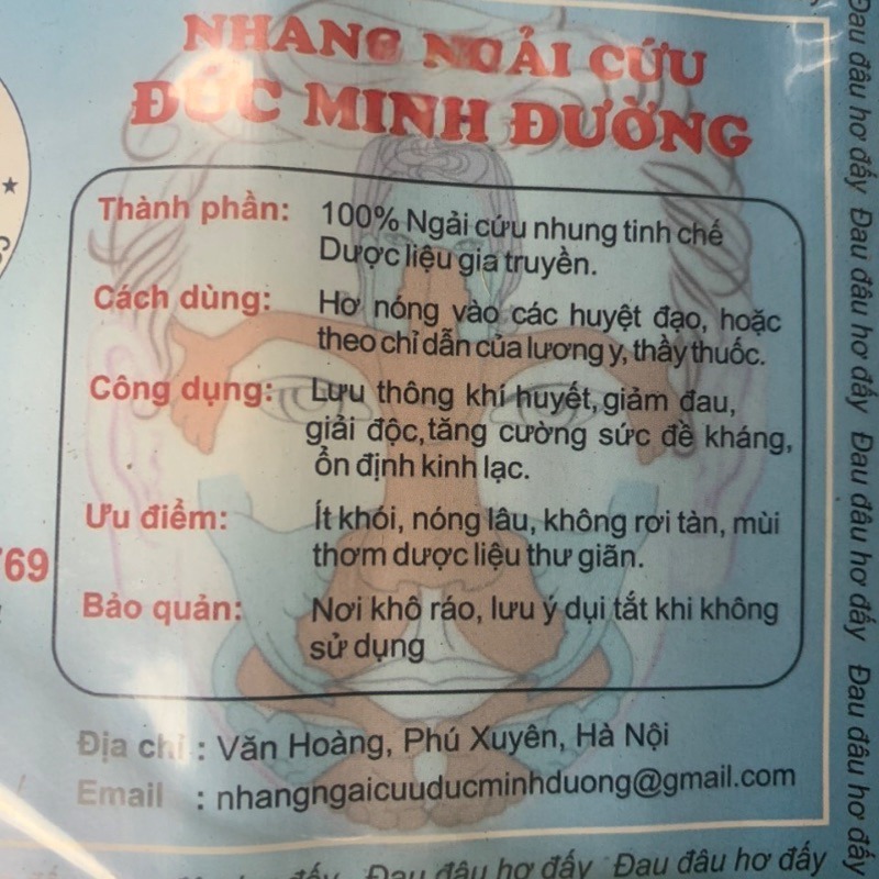 Điếu ngải cứu Đức Minh Đường - túi ngải 9 cây