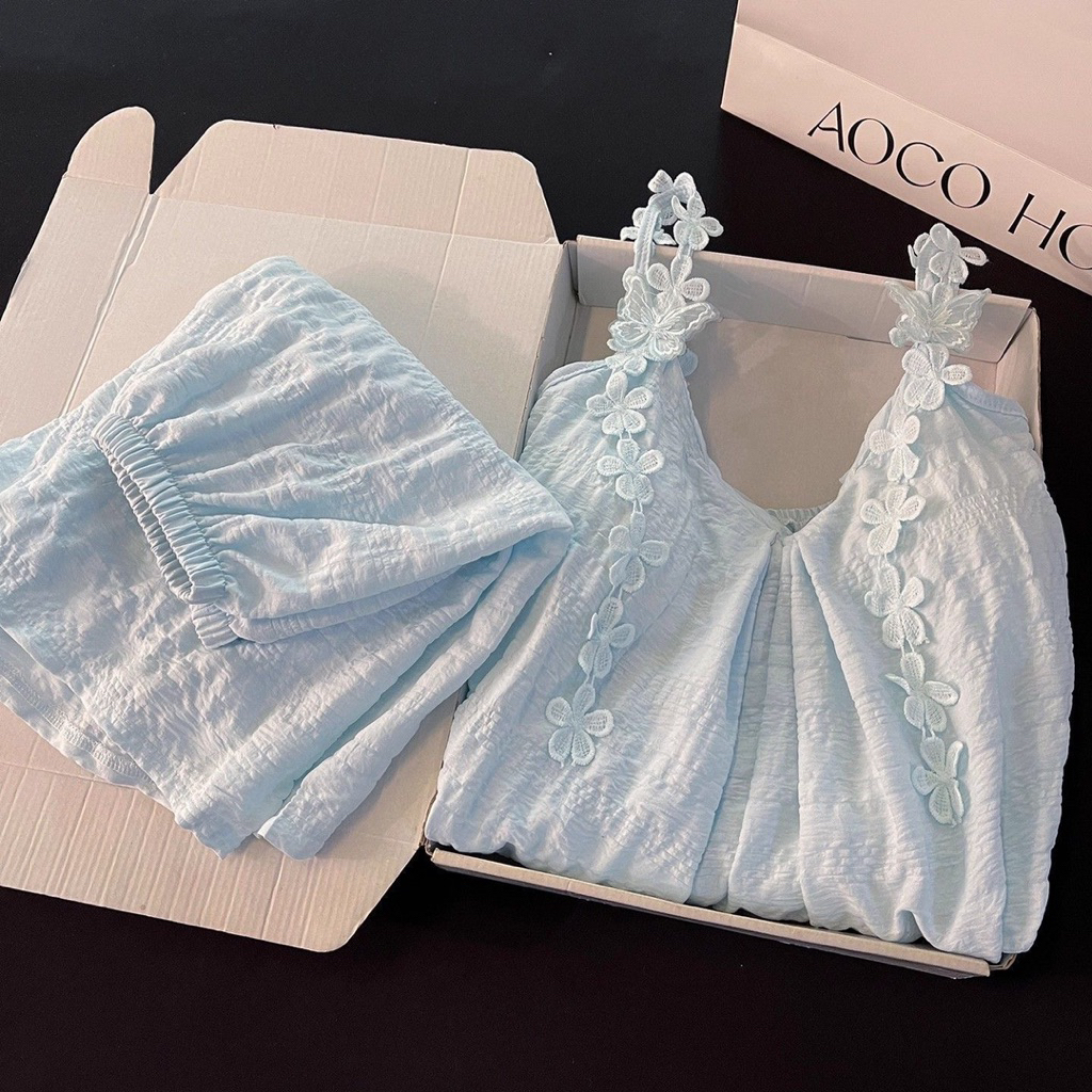 SẴN+HỎA TỐC-Bộ đồ ngủ nữ có mút ngực – dáng baby doll siêu xinh- có size