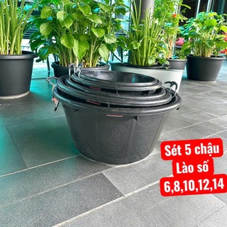 Sét 5 Chậu Lào Siêu Bền – Đủ Size 6, 8, 10, 12, 14