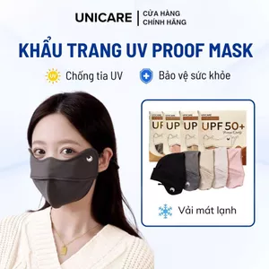 Combo 3 chiếc khẩu trang chống tia UV UNICARE PROOF MASK, khẩu trang chống nắng chất liệu mềm mại - Hàng chính hãng