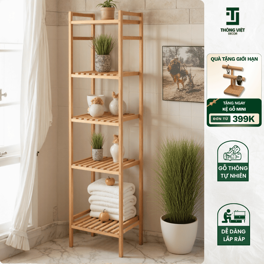 [TV-K004] Kệ Treo Quần Áo Gỗ Vuông Phong Cách Hàn Quốc Size Nhỏ, Giá Đựng Đồ Decor Trang Trí Phòng Ngủ
