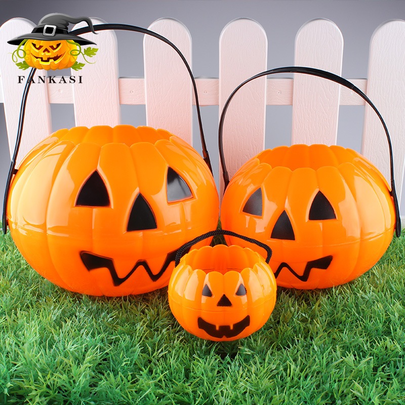 Đèn lồng bí ngô Halloween có đèn LED , giỏ bí ngô  có đèn có nhạc
