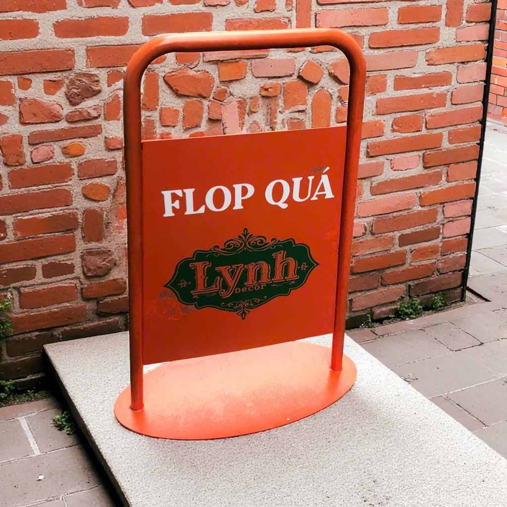 BẢNG HIỆU STANDEE SẮT NGOÀI TRỜI IN UV 2 MẶT Phù hợp cho xe đẩy,takeaway | Miễn Phí Thiết Kế