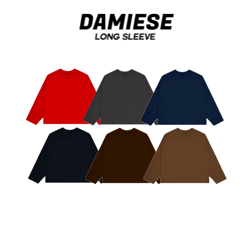 ÁO THUN BOXY TRƠN TAY DÀI DAMIESE COTTON 260GSM