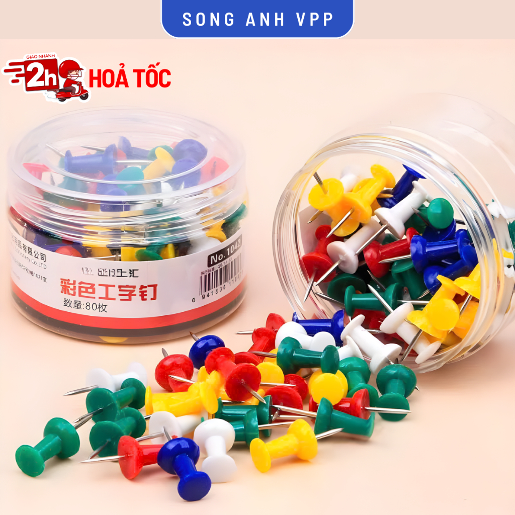 Set 35 Đinh ghim cài tài liệu, Sticker, Cài giấy bảng ghim Gỗ bần Phụ ...
