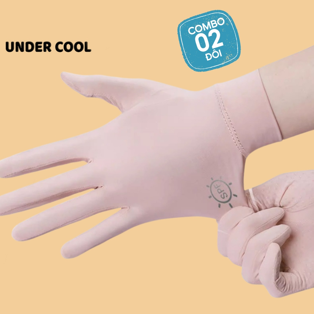 COMBO 2 Găng Tay Ngắn Chống Nắng UNDERCOOL Hở Ngón Chống Trượt Chống Tia UV Nhiều Màu GT01