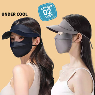 COMBO 2 Khẩu Trang Toàn Mặt Che Trán Chống Tia UV UNDERCOOL, 2 Lớp Có Nón Lưỡi Trai kt07
