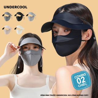 COMBO 2 Khẩu Trang Toàn Mặt Che Trán Chống Tia UV UNDERCOOL, 2 Lớp Có Nón Lưỡi Trai kt07