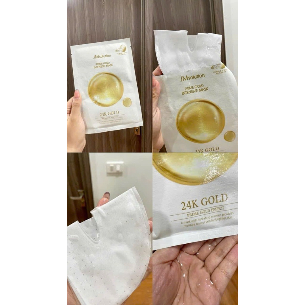 Combo 5 miếng mặt nạ JM Solution Prime Gold Intensive Mask 24K Gold.