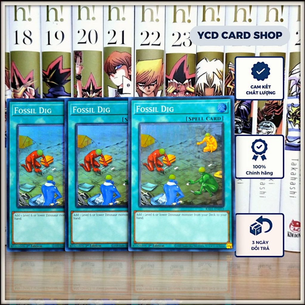 [YCDcardgame] Thẻ bài Yugioh Chính Hãng Set 3 lá Fossil Dig - Super ...