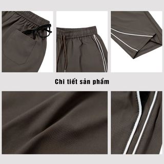 [MỞ BÁN] Quần Gió Nam Nữ Ống Rộng Kẻ Line Mềm Mịn Thoáng Mát, Quần Gió Dáng Suông Thể Thao K03