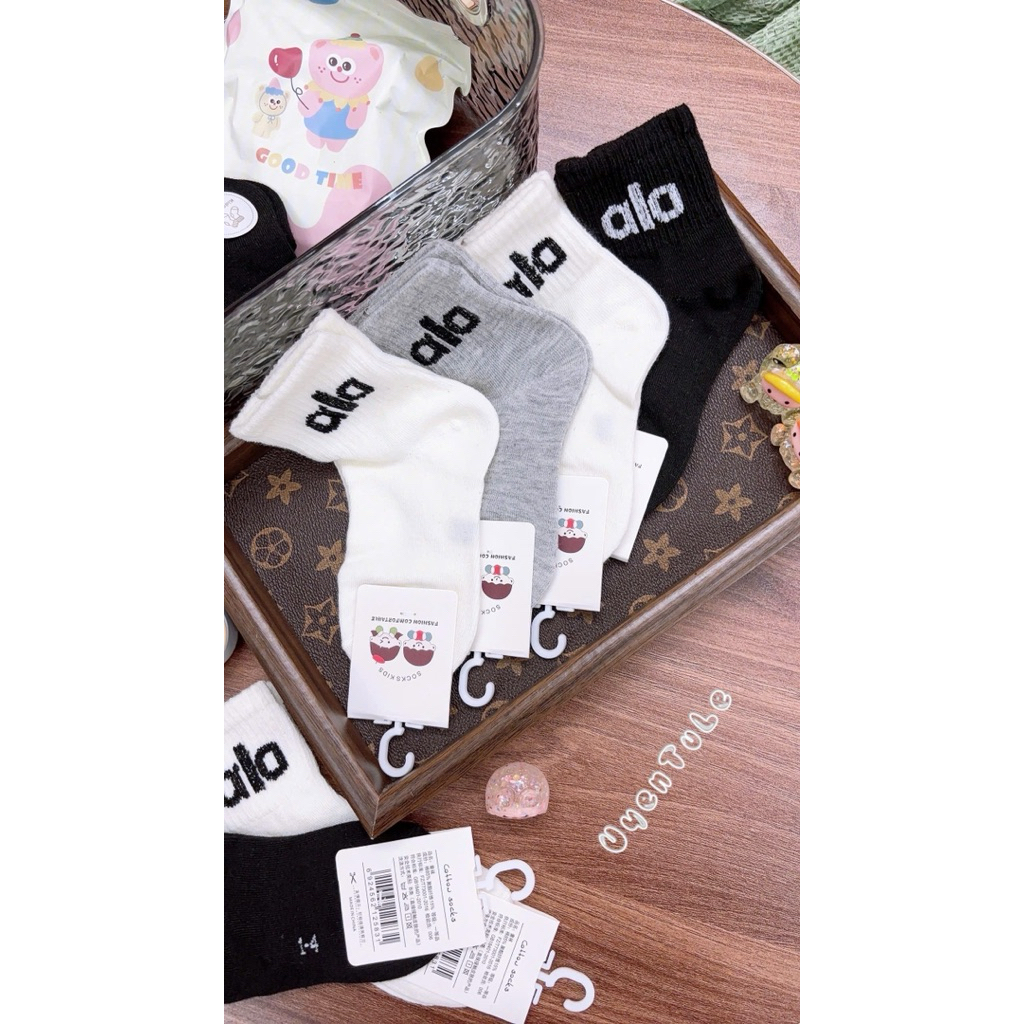Set 10 đôi tất mix màu cho bé