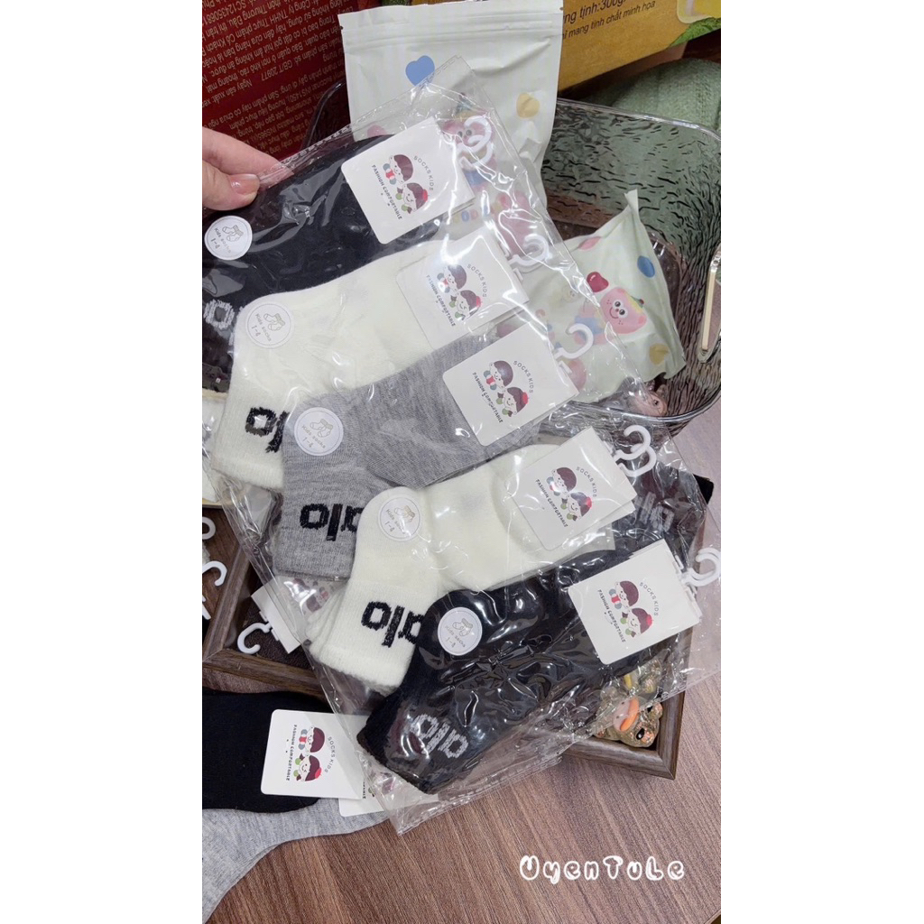 Set 10 đôi tất mix màu cho bé