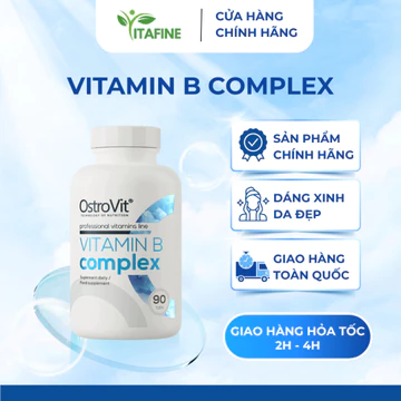 [HÀNG CTY] OstroVit Vitamin B Complex – Bổ Sung Vitamin Nhóm B Hỗ Trợ Trí Nhớ, Da Tóc Móng Miễn Dịch