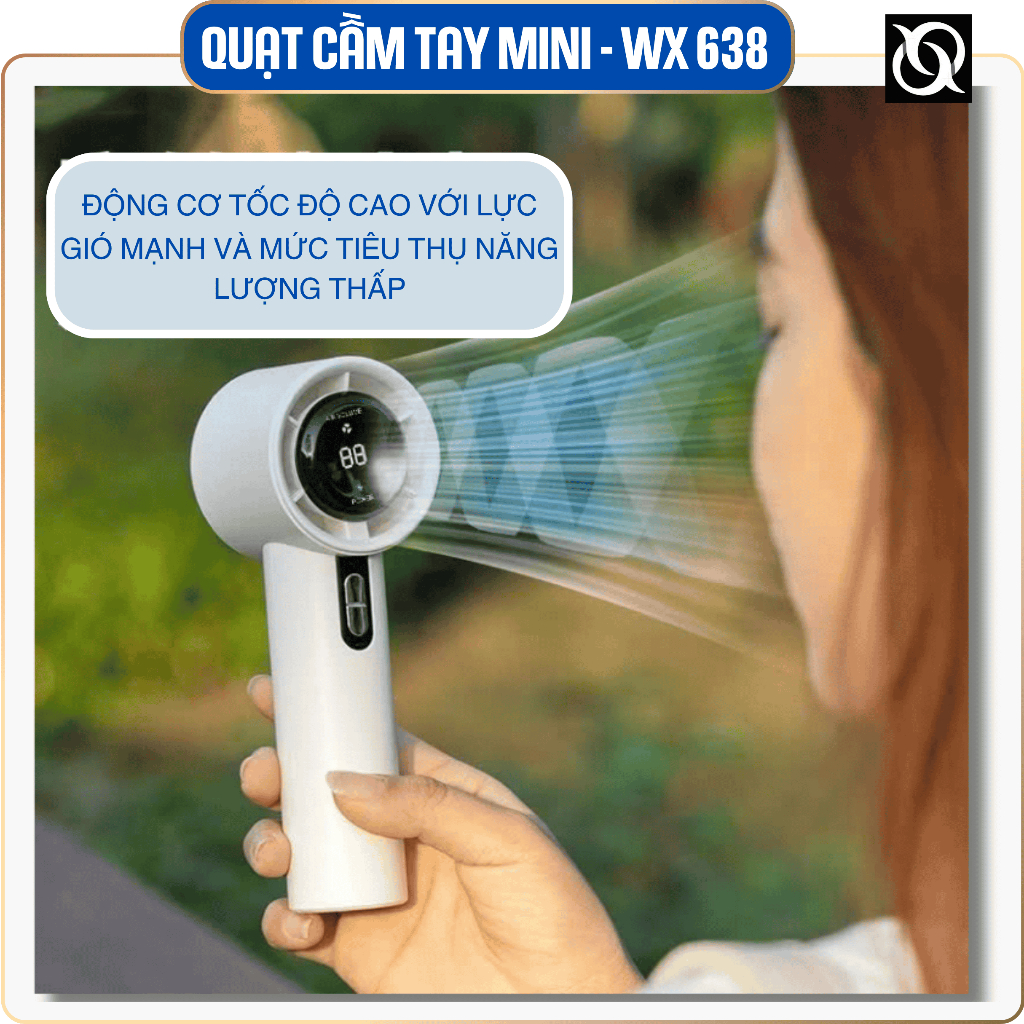 Quạt Cầm Tay Mini WX638: Đạo cụ không thể thiếu cho mùa hè nóng bức! - Chi tiết 2
