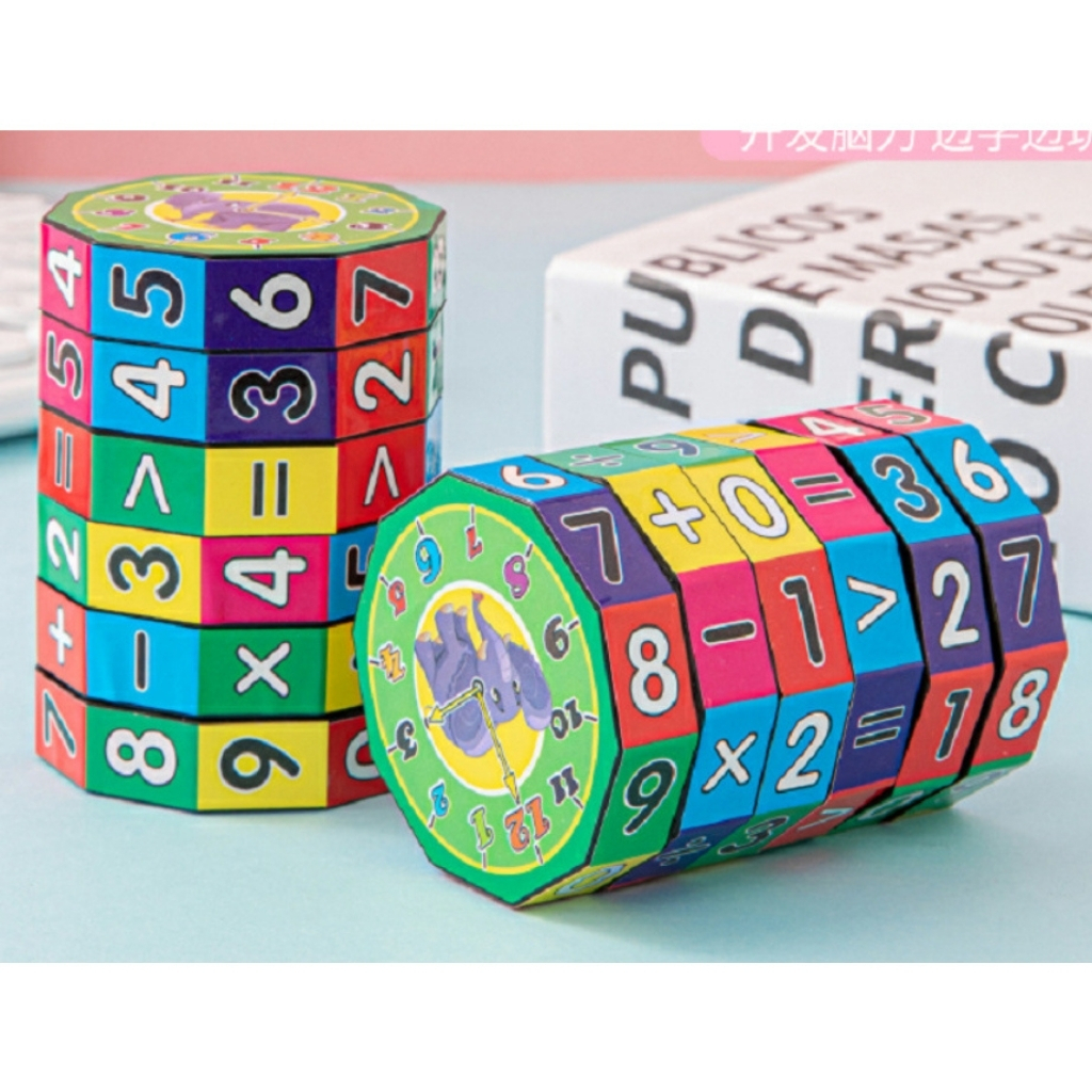 Đồ chơi Rubik toán học giúp cho bé tập làm quen phép tính cộng trừ nhân chia