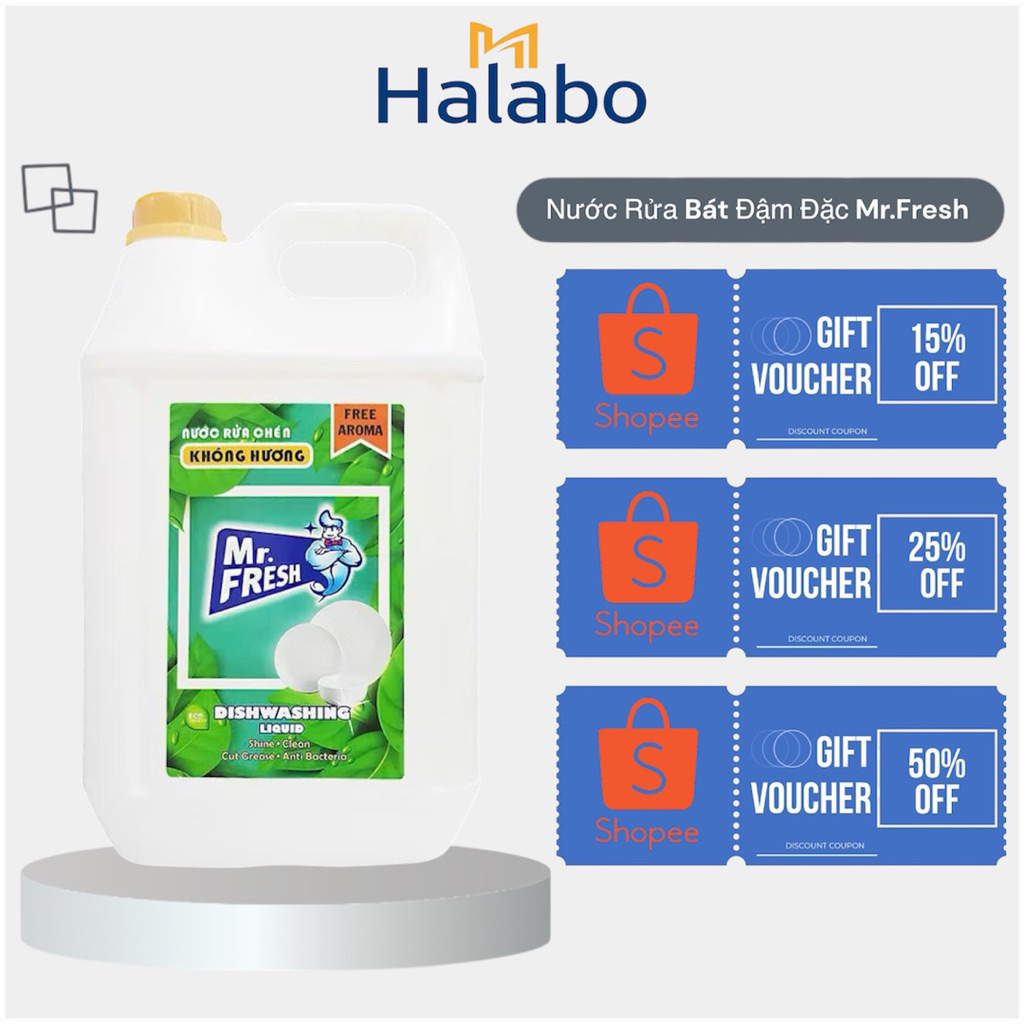 [Halabo] Nước rửa bát siêu đậm đặc an toàn Mr.Fresh can 10 lít | Shopee ...