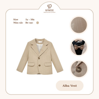 Set Vest Be Sọc KIMEE KIDS Cho Bé Trai Dự Tiệc, Sinh Nhật, Chất Liệu Thoải Mái, Từ 1-10 Tuổi Được Thiết Kế Bởi Kimee