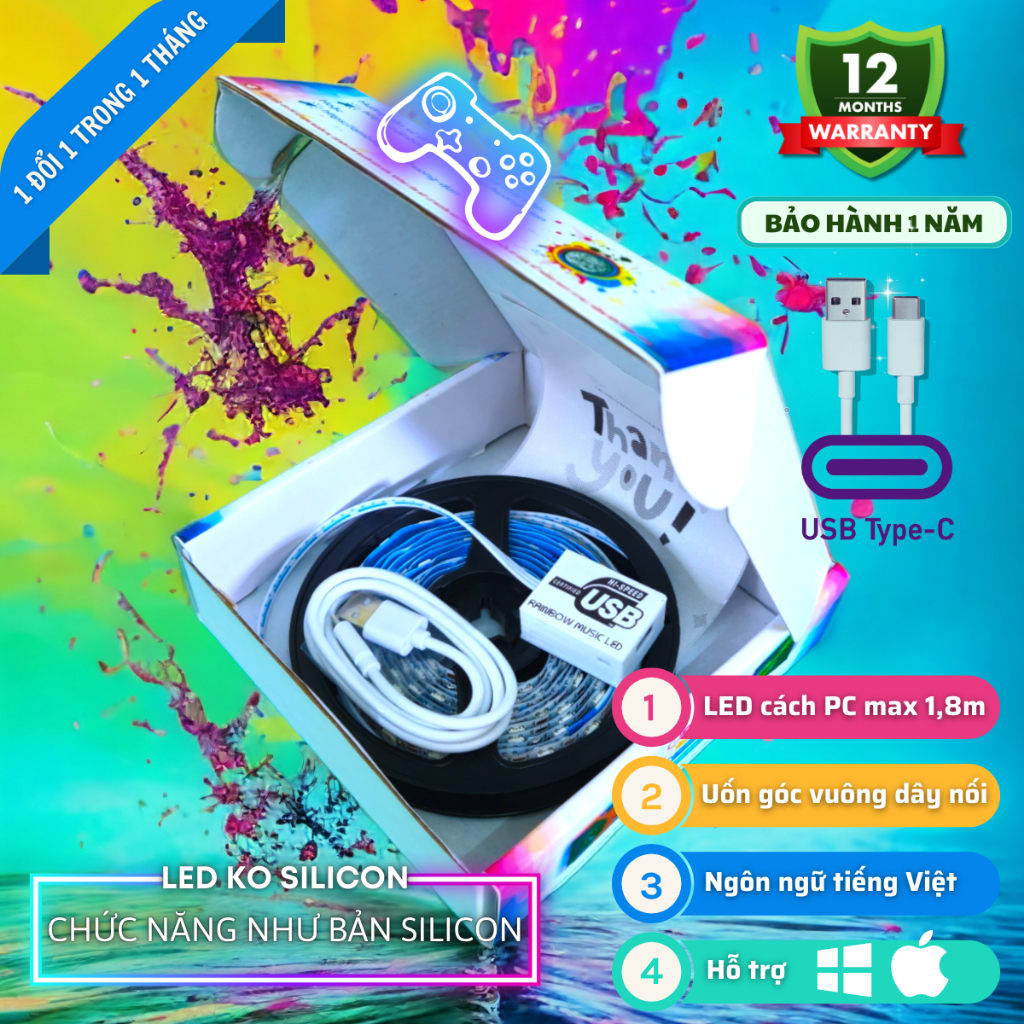 Đèn Led Màn Hình Ambilight Skydimo 'nd RAINBOW MUSIC LED | USB | tương thích với SignalRGB | 60 FPS | BigBuy360 - bigbuy360.vn