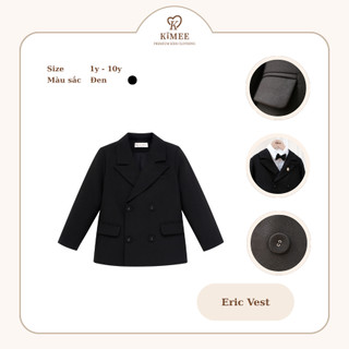 Set Vest Màu Đen Cho Bé Trai KIMEE KIDS Dự Tiệc, Sinh Nhật, Chất Liệu Thoải Mái, Từ 1-10 Tuổi Được Thiết Kế Bởi Kimee