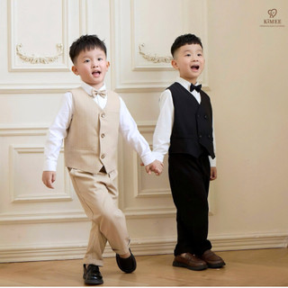Set Vest Be Sọc KIMEE KIDS Cho Bé Trai Dự Tiệc, Sinh Nhật, Chất Liệu Thoải Mái, Từ 1-10 Tuổi Được Thiết Kế Bởi Kimee