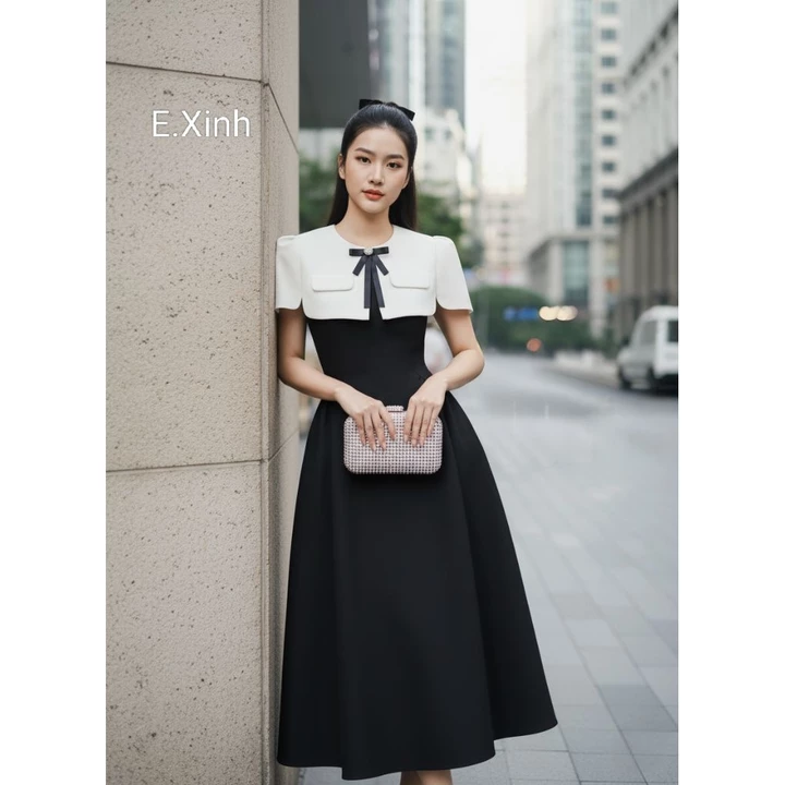 Váy thiết kế .Váy đẹp công sở thanh lịch ,sang chảnh.Áo choàng ,váy hai dây dáng xoè.Phù hợp đi tiệc,đi làm...