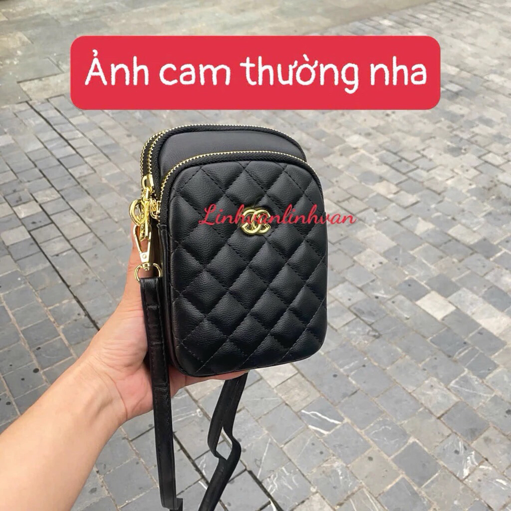 Túi đeo chéo nữ mini da mềm cao cấp nhiều ngăn – Túi nhỏ đựng điện thoại thời trang phong cách Hàn Quốc