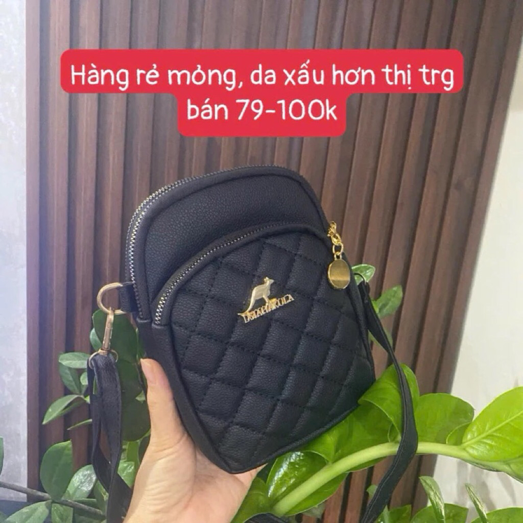 Túi đeo chéo nữ mini da mềm cao cấp nhiều ngăn – Túi nhỏ đựng điện thoại thời trang phong cách Hàn Quốc
